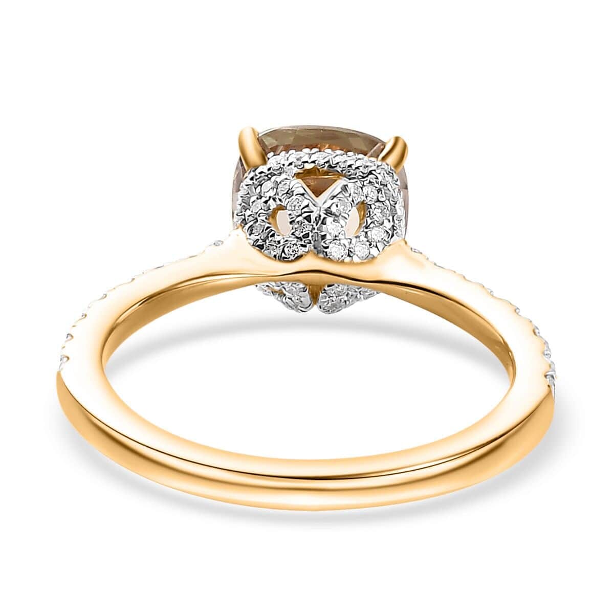 14K Yellow Gold AAA Turkizite and G-H I3 Diamond Ring (Size 11.0) 2.75 ctw image number 4