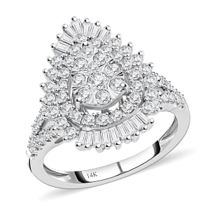 Diamond I1 1.00 ctw Ring in 14K White Gold (Size 6.0) 4.6 Grams