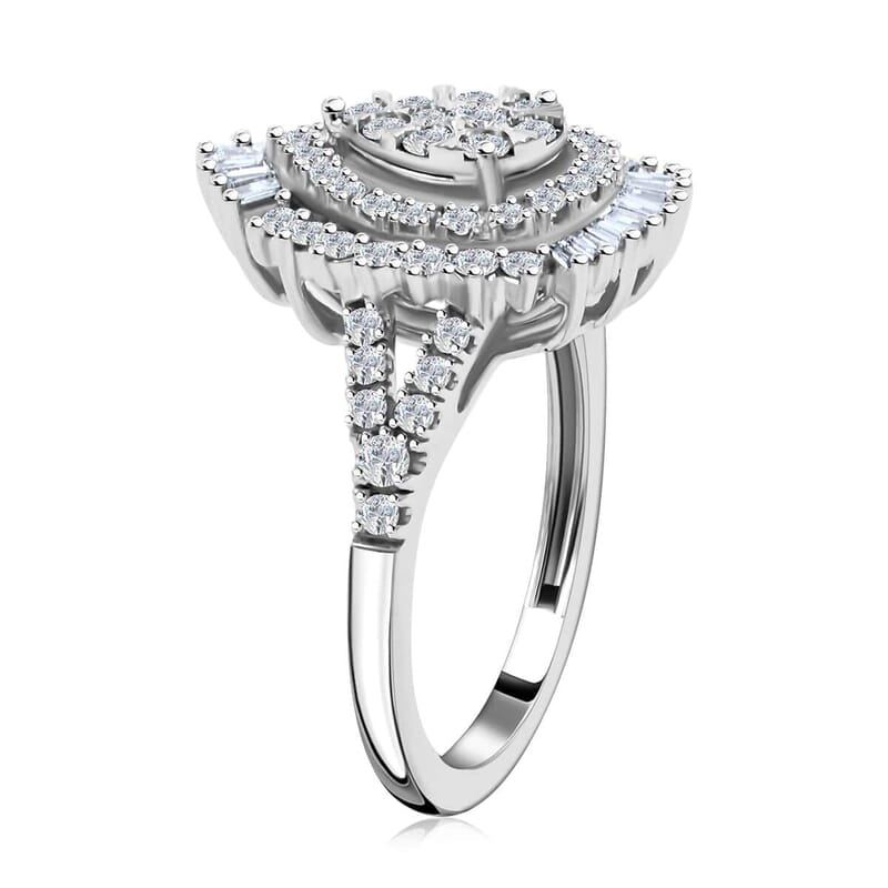 Diamond I1 1.00 ctw Ring in 14K White Gold (Size 6.5) 4.6 Grams