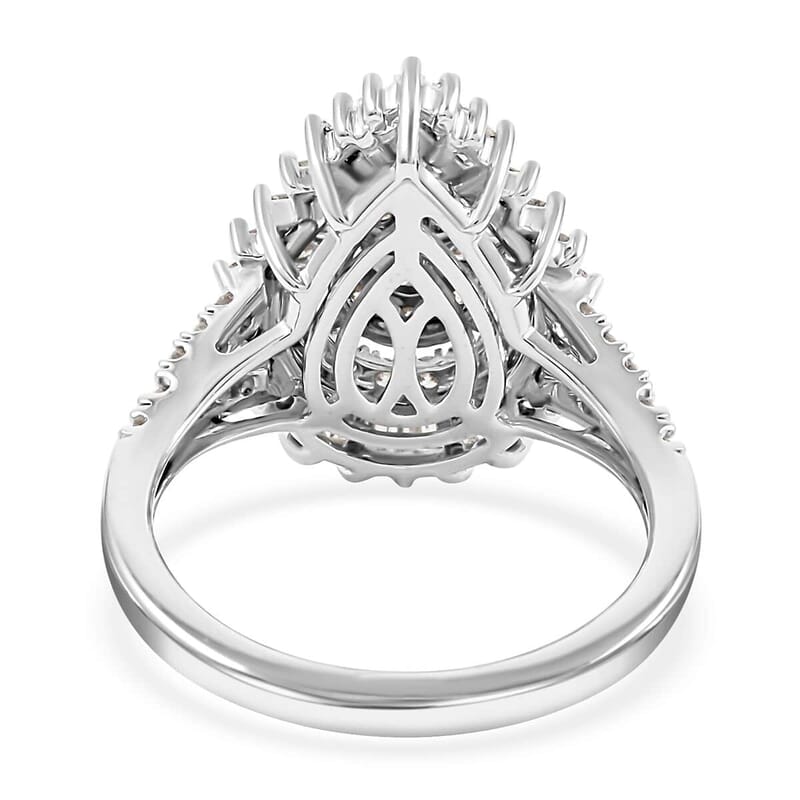 Diamond I1 1.00 ctw Ring in 14K White Gold (Size 6.5) 4.6 Grams