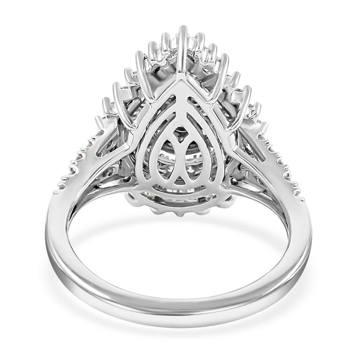 Diamond I1 1.00 ctw Ring in 14K White Gold (Size 7.5) 4.6 Grams image number 4