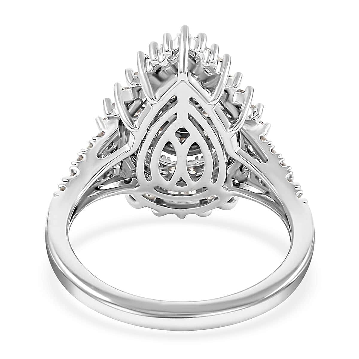 Diamond I1 1.00 ctw Ring in 14K White Gold (Size 8.5) 4.6 Grams image number 4