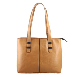Tan Genuine Leather Tote Bag