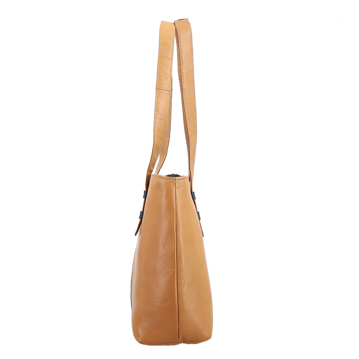 Tan Genuine Leather Tote Bag image number 4