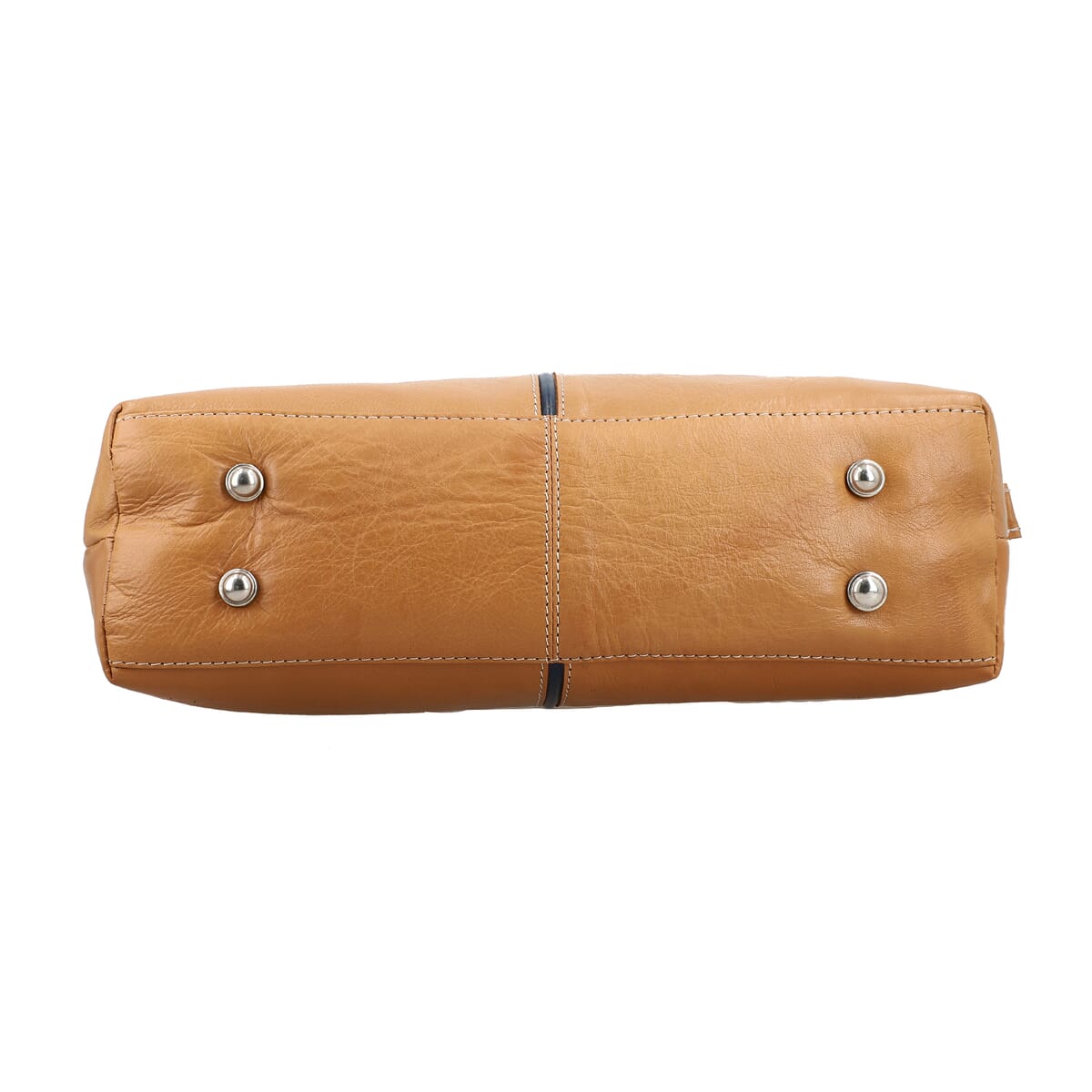 Tan Genuine Leather Tote Bag image number 5