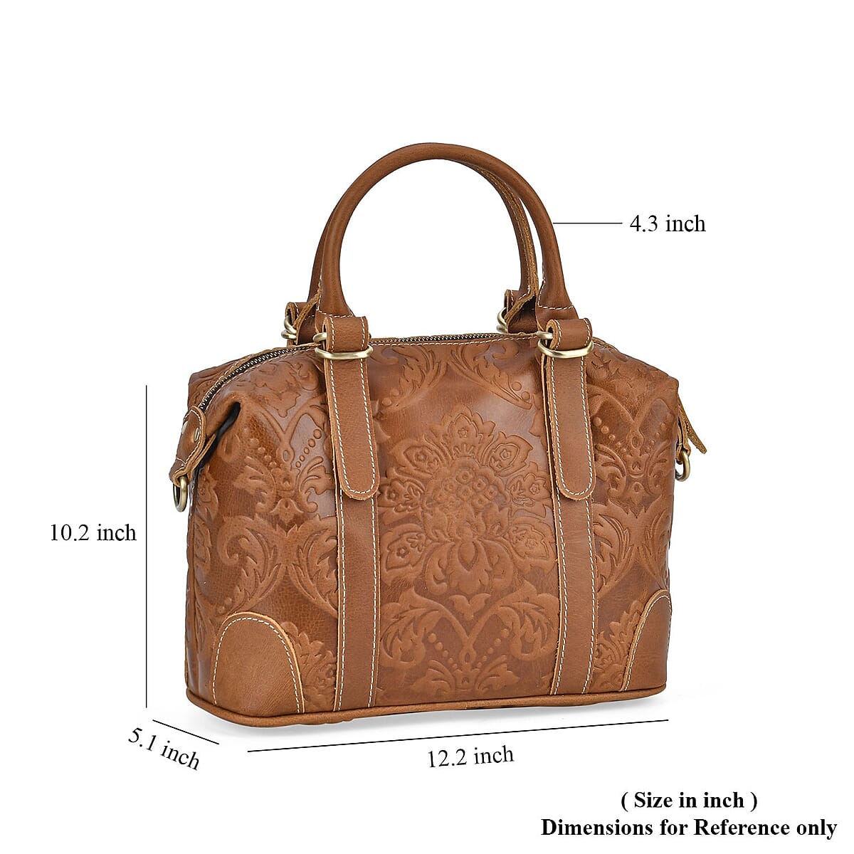 Italy Retro Noble Collection Brown Color Genuine Leather Crossbody Bag With Handle Drop and Shoulder Strap image number 6