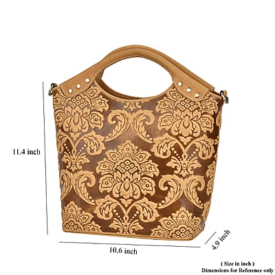 Italy Retro Noble Collection Yellow Color Genuine Leather Crossbody Bag With Handle Drop and Shoulder Strap