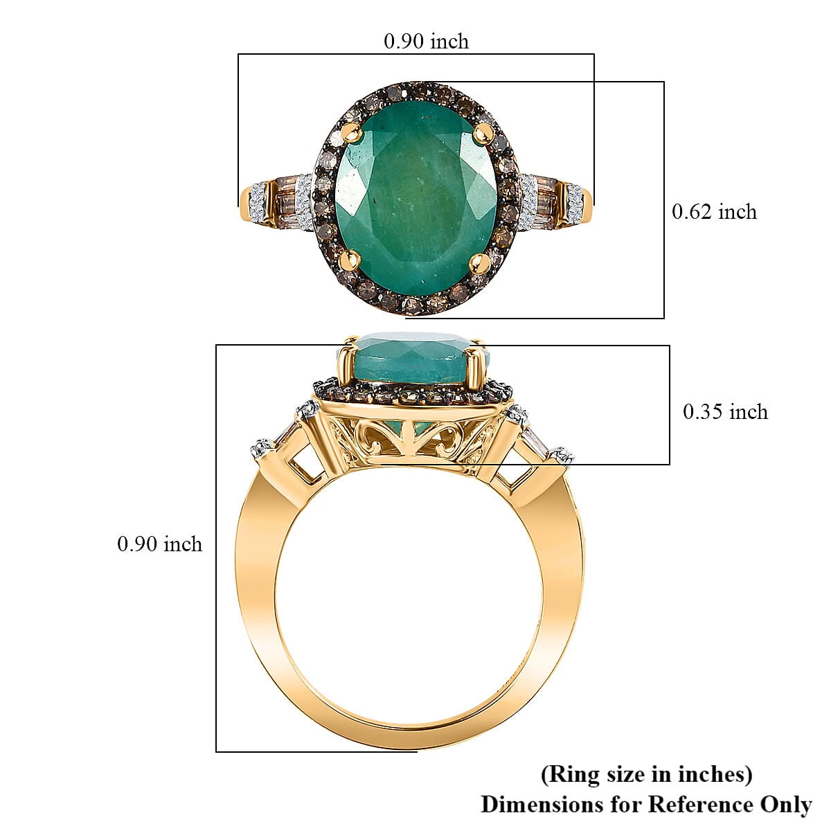 Premium Grandidierite, Natural Champagne and White Diamond Halo Ring in Rhodium & Vermeil Yellow Gold Over Sterling Silver (Size 7.0) 5.50 ctw image number 5