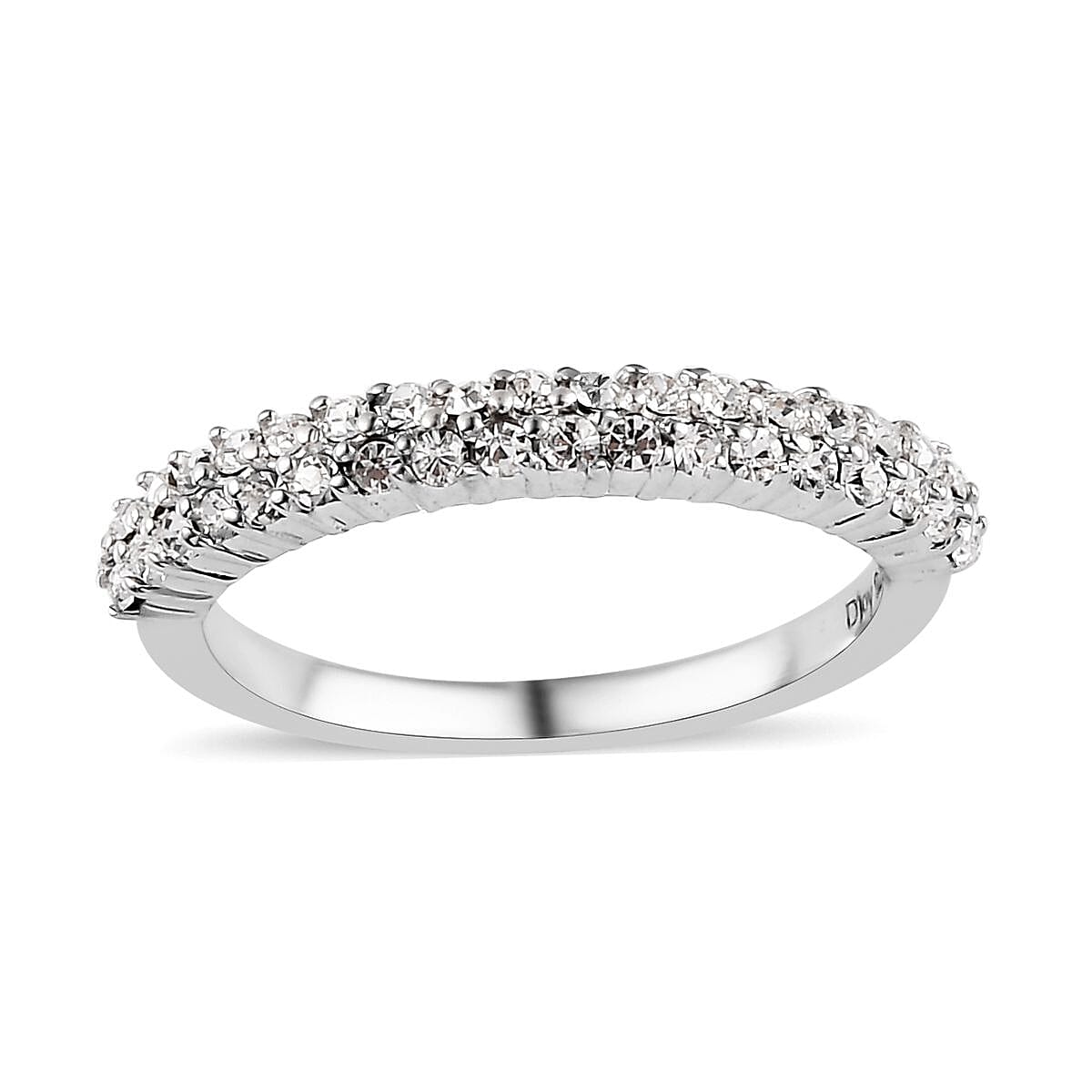 Designer Premium Austrian Crystal Ring in Platinum Over Sterling Silver (Size 10.0)