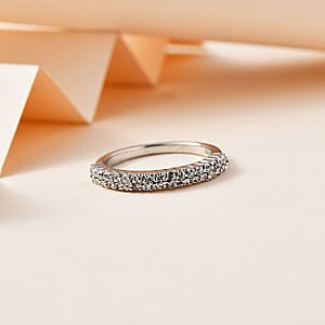 Designer Premium Austrian Crystal Ring in Platinum Over Sterling Silver (Size 7.0)