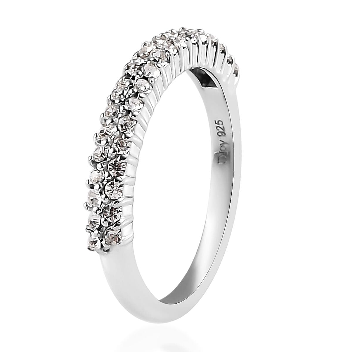 Designer Premium Austrian Crystal Ring in Platinum Over Sterling Silver (Size 7.0) image number 3