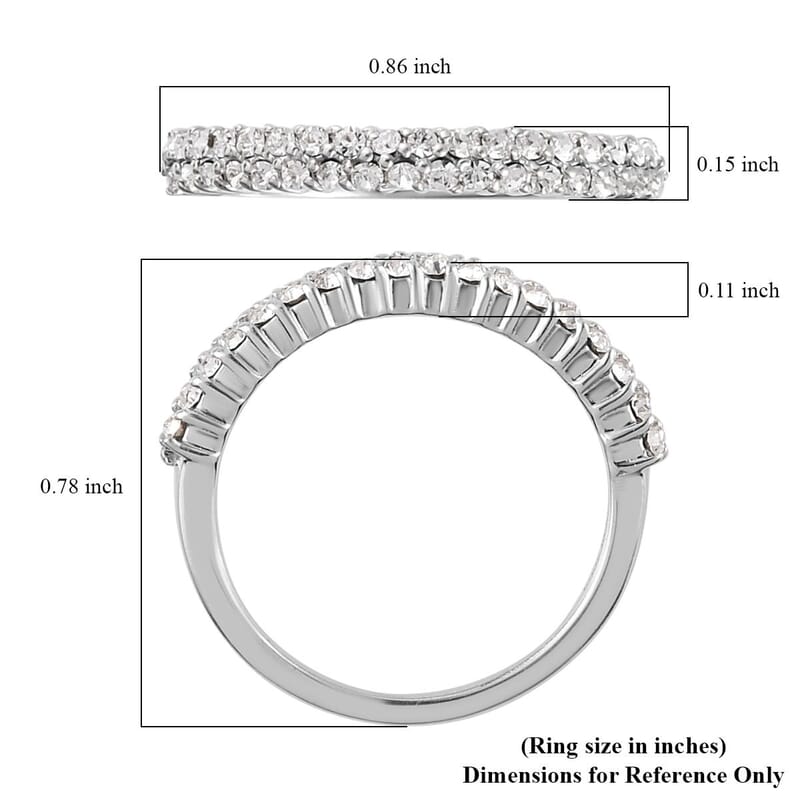 Designer Premium Austrian Crystal Ring in Platinum Over Sterling Silver (Size 7.0)