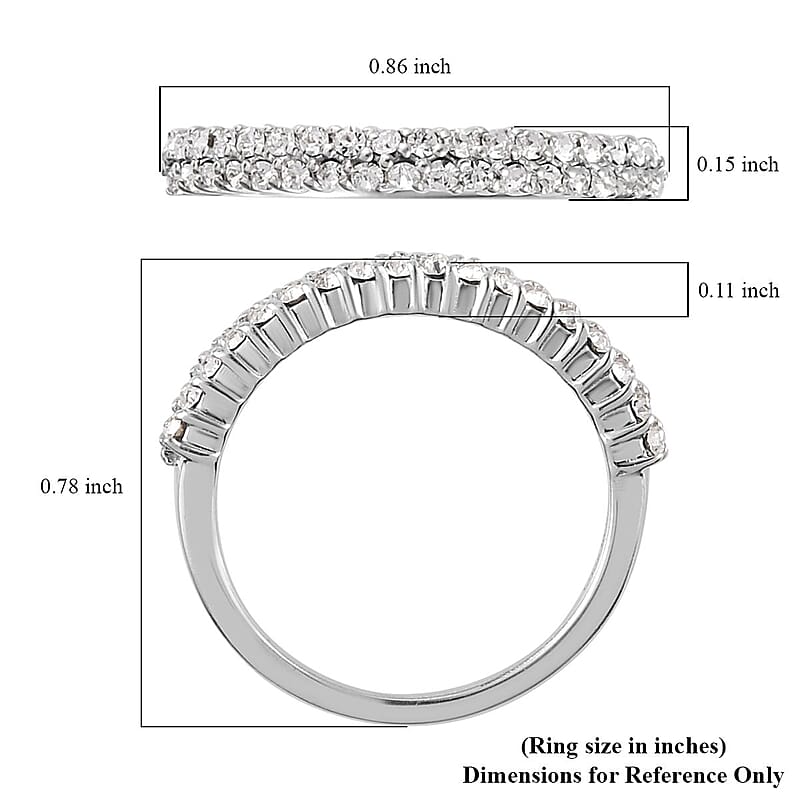 Designer Premium Austrian Crystal Ring in Platinum Over Sterling Silver (Size 7.0)