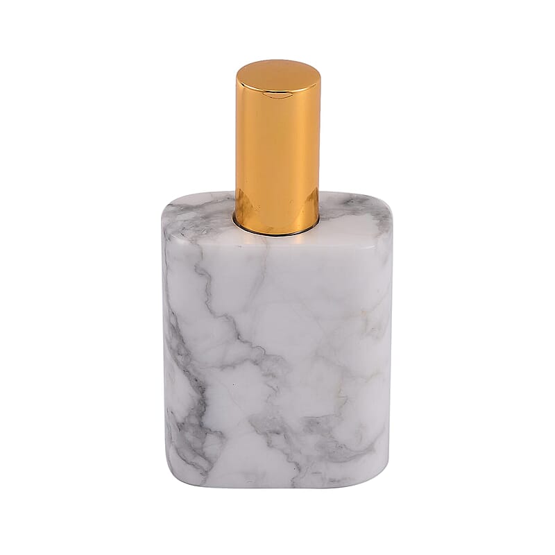 White Howlite Gemstone Perfume Bottle with Cleaning Brush