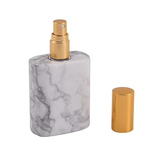 White Howlite Gemstone Perfume Bottle with Cleaning Brush