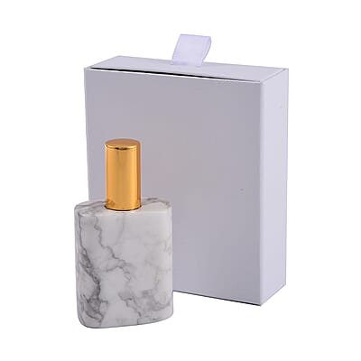 White Howlite Gemstone Perfume Bottle with Cleaning Brush