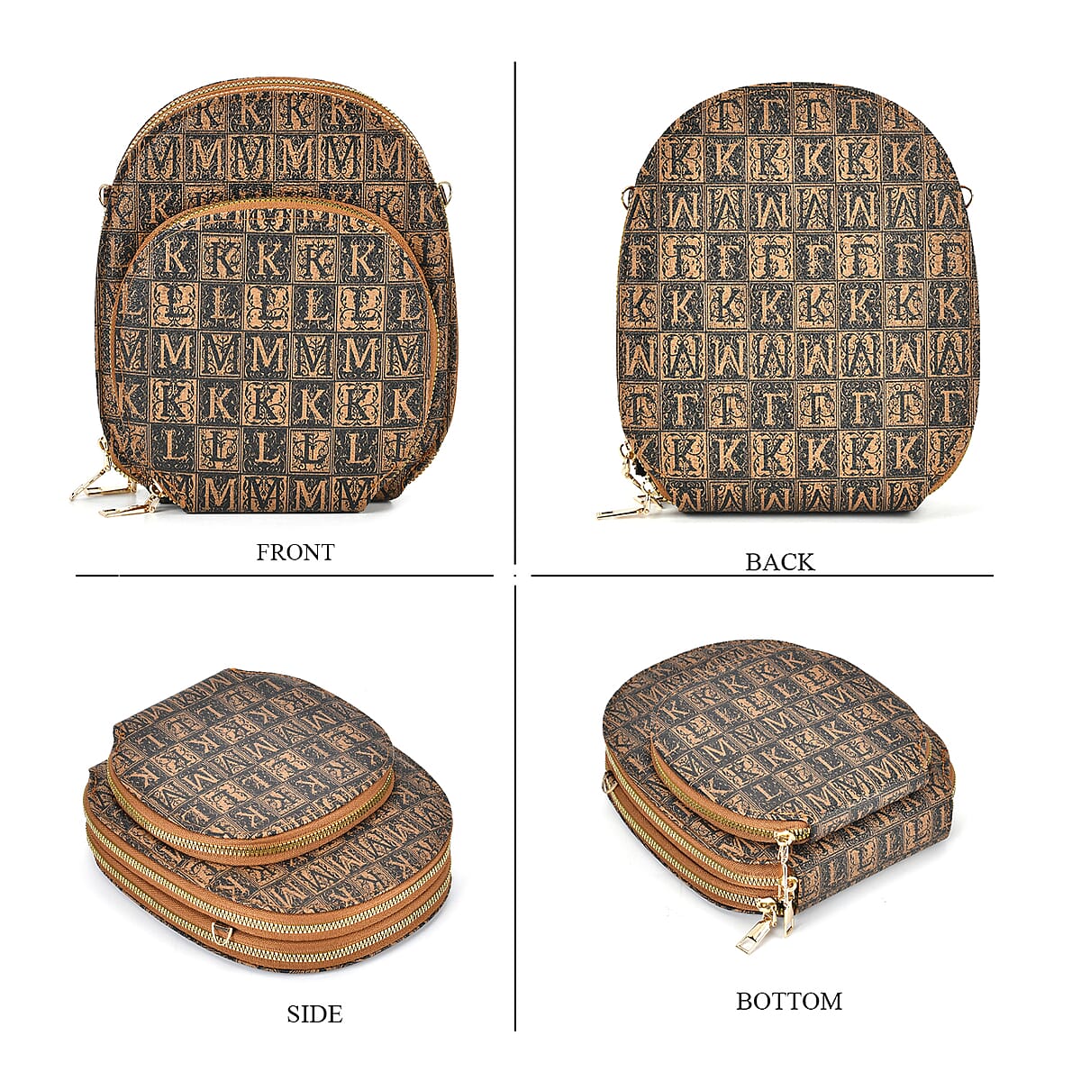 Yellow Faux Leather Crossbody Cell Phone Bag with Long Strap image number 3