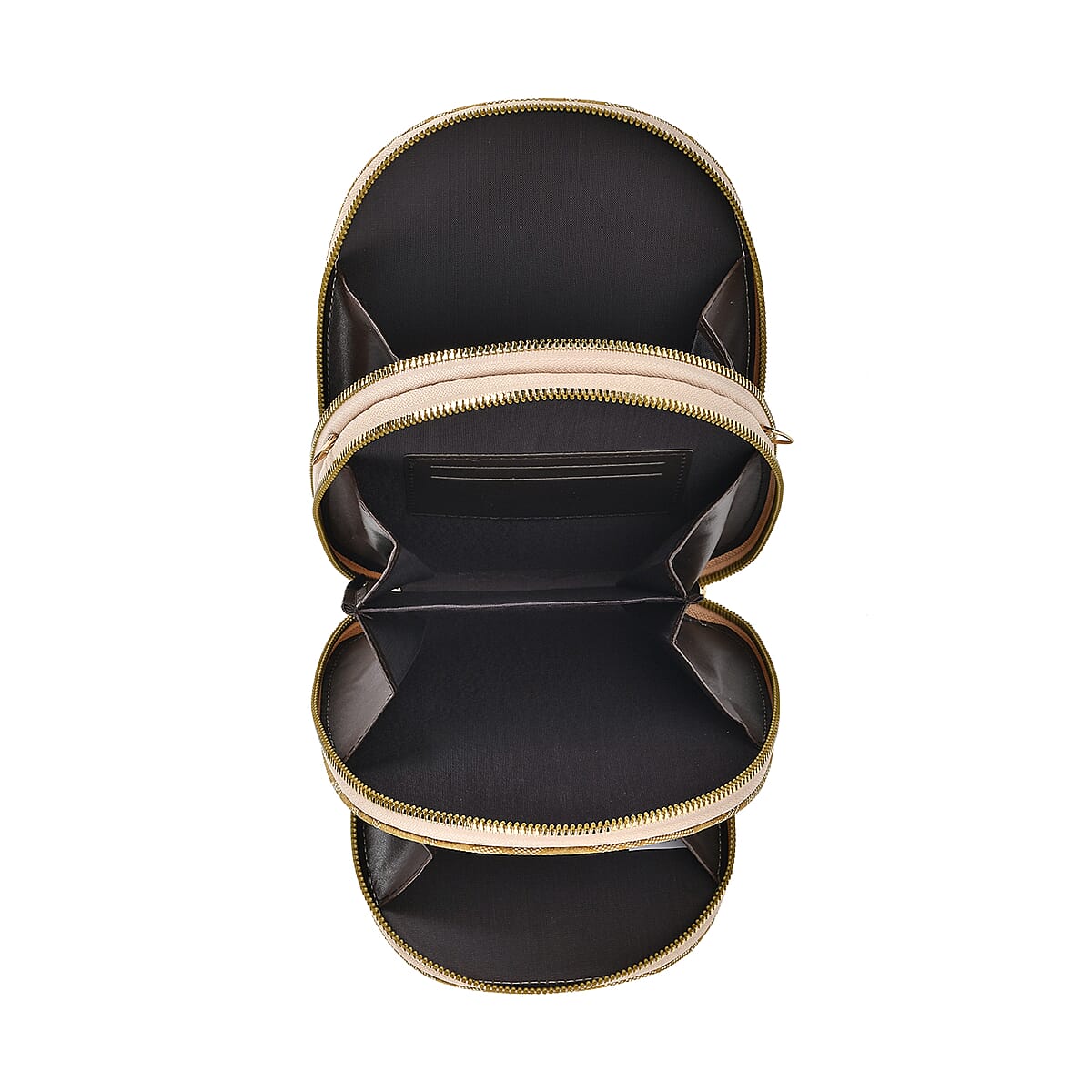 Yellow Faux Leather Crossbody Cell Phone Bag with Long Strap image number 4