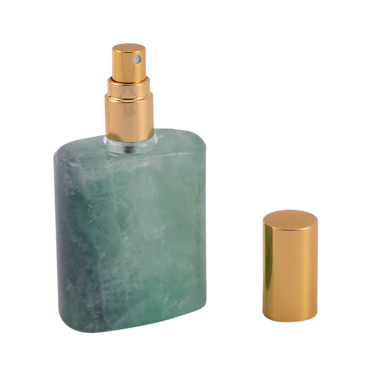 Fluorite Gemstone Perfume Bottle with Cleaning Brush image number 3