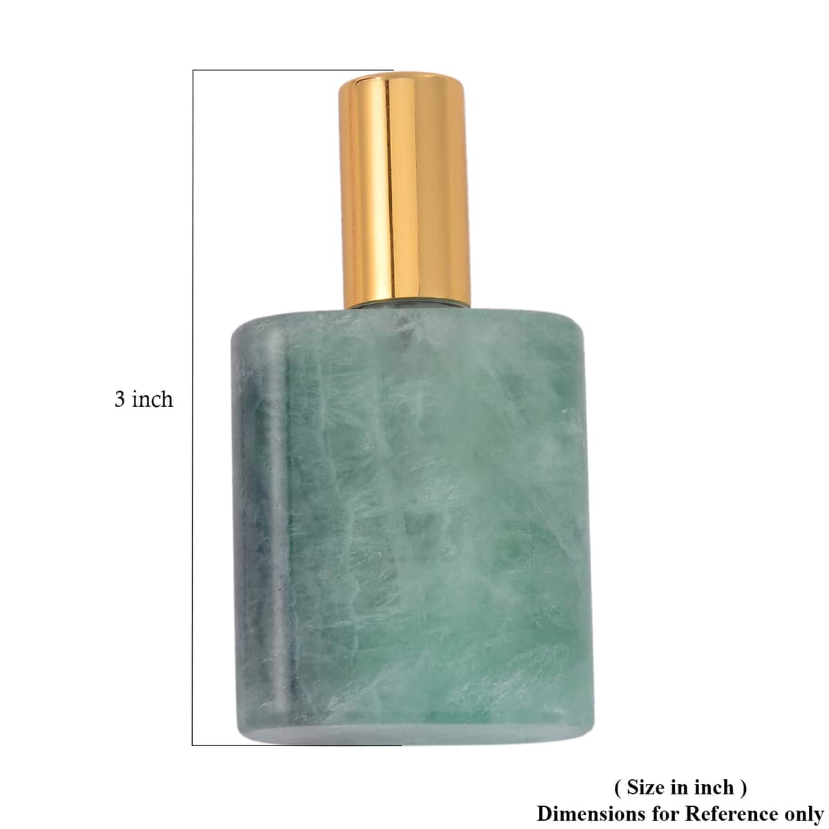 Fluorite Gemstone Perfume Bottle with Cleaning Brush image number 6