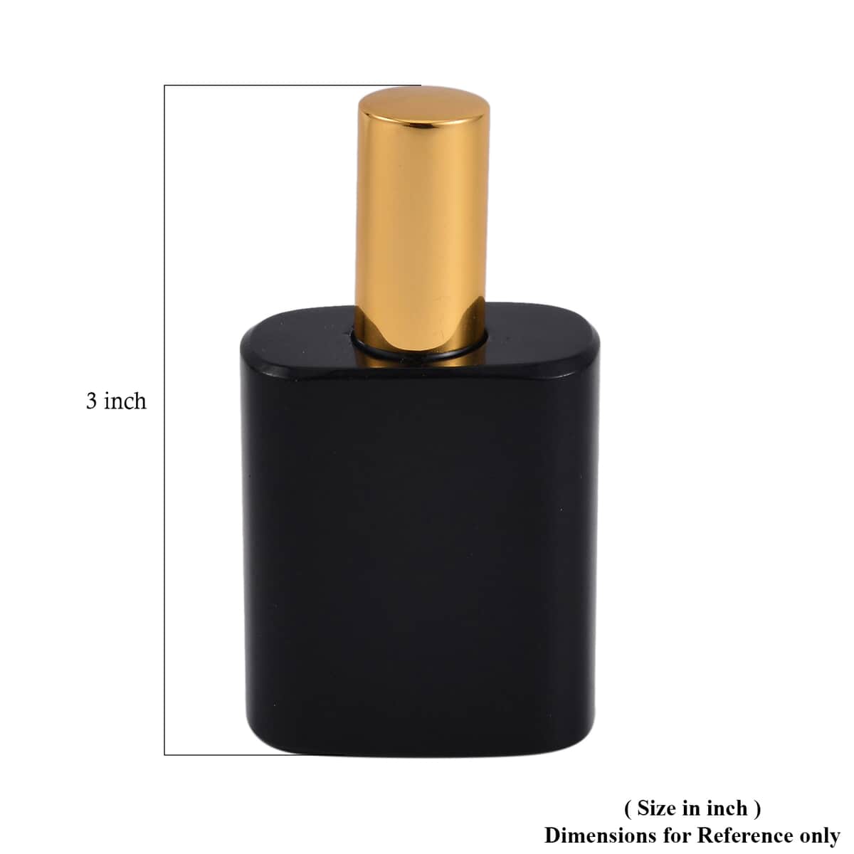 Black Obsidian Gemstone Perfume Bottle with Cleaning Brush image number 6