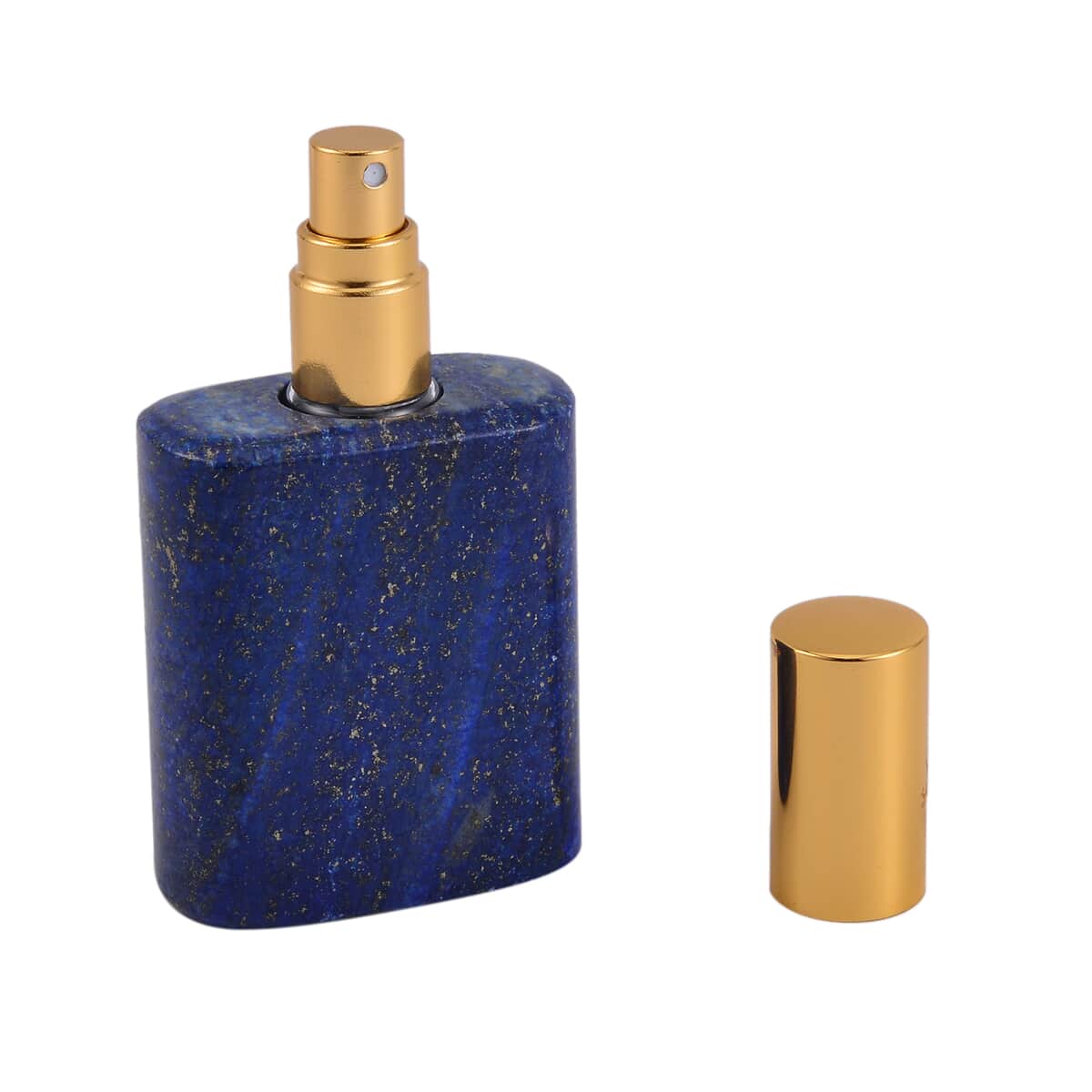 Lapis Lazuli Gemstone Perfume Bottle with Cleaning Brush image number 3