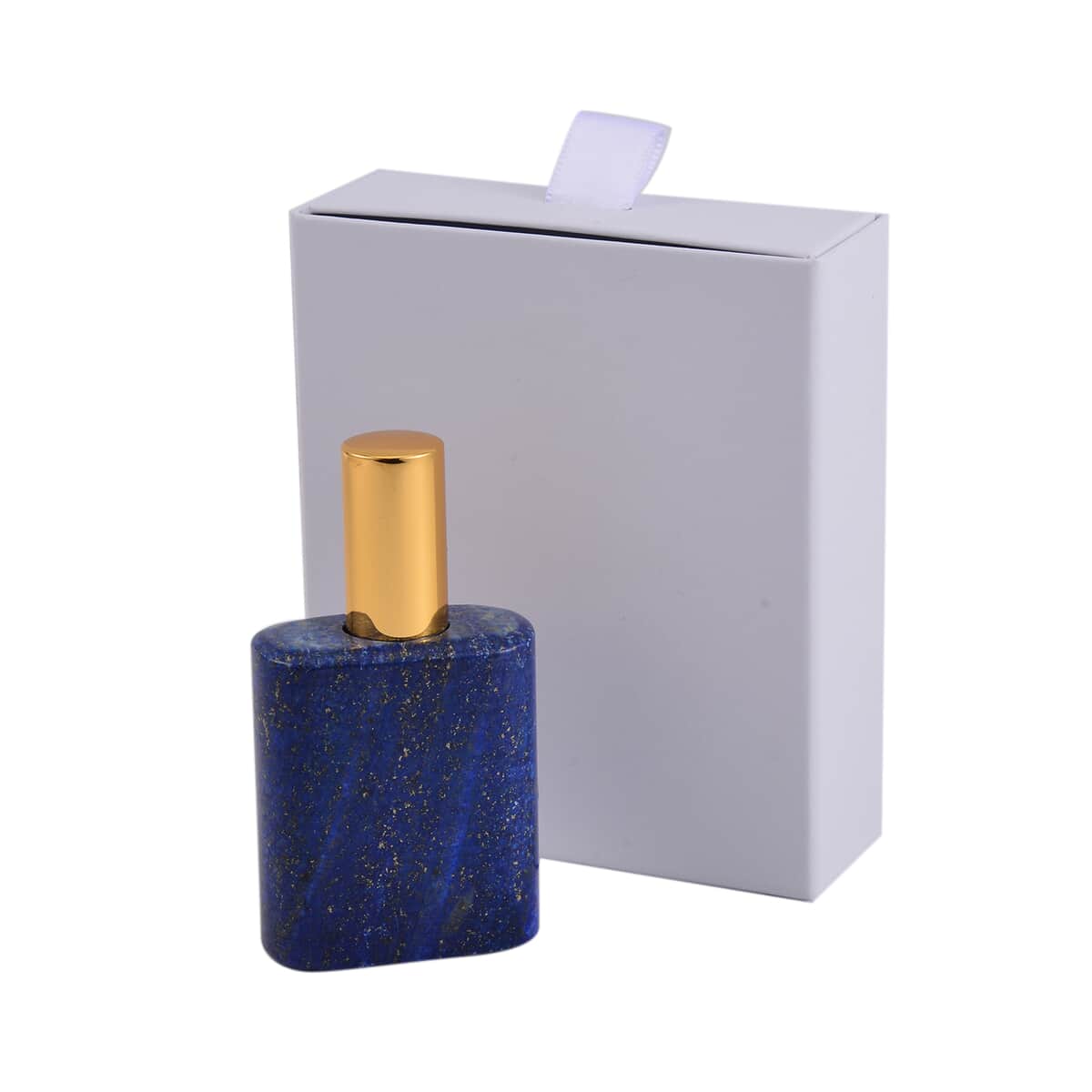 Lapis Lazuli Gemstone Perfume Bottle with Cleaning Brush image number 4