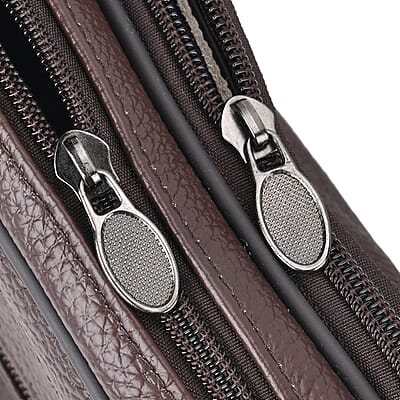 Coffee Genuine Leather Rose Embossed Waist Bag