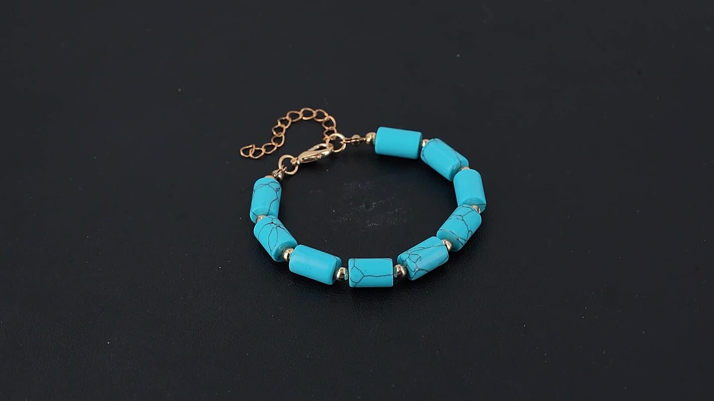 Yellow Tigers Eye Barrel Bracelet in Goldtone (7-9In) 93.65 ctw