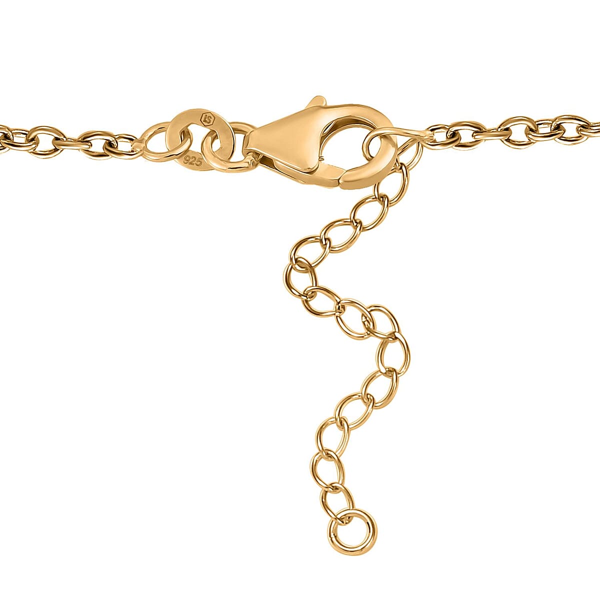 Lustro Stella Finest CZ Star Necklace in 14K Yellow Gold Over Sterling Silver 18-20 Inches image number 3