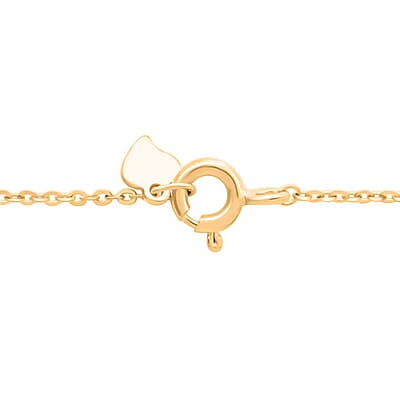 Freshwater Pearl and Simulated Diamond Bow Necklace 18 Inches in 14K Yellow Gold Over Sterling Silver 0.30 ctw