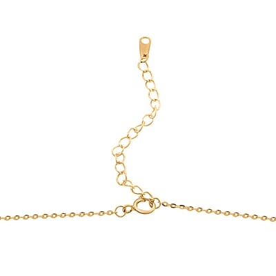 Simulated Diamond Bow Necklace 18 Inches in 14K Yellow Gold Over Sterling Silver 4.50 ctw