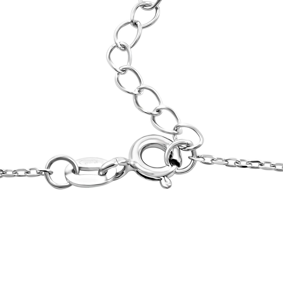 Simulated Diamond Bow Necklace 18 Inches in Rhodium Over Sterling Silver 0.85 ctw image number 4