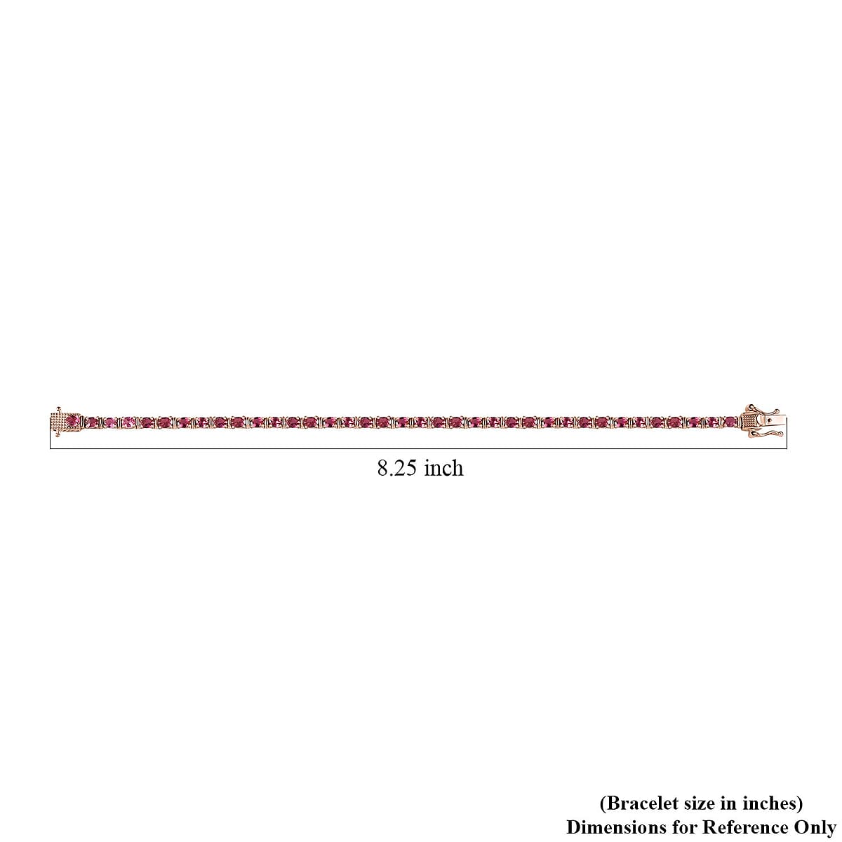 Premium Ouro Fino Rubellite Tennis Bracelet in Vermeil RG Over Sterling Silver (6.50 In) 6.50 ctw image number 4
