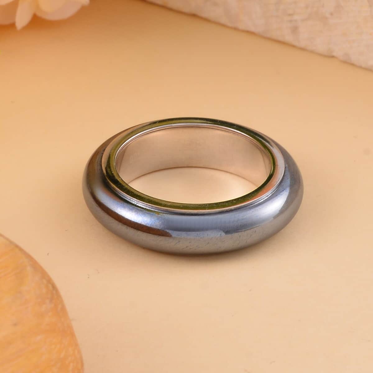 Terahertz Movable Band Ring in Rhodium Over Sterling Silver (Size 7.0) 15.00 ctw image number 1