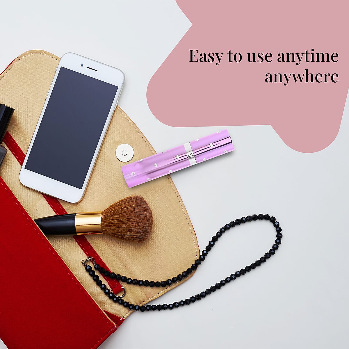 Lipstick Stun Gun For Self Defence With High Power LED Flashlight, Rechargeable Stun Gun With 3 Level Setting, Waterproof Personal Safety Tool -Purple image number 3