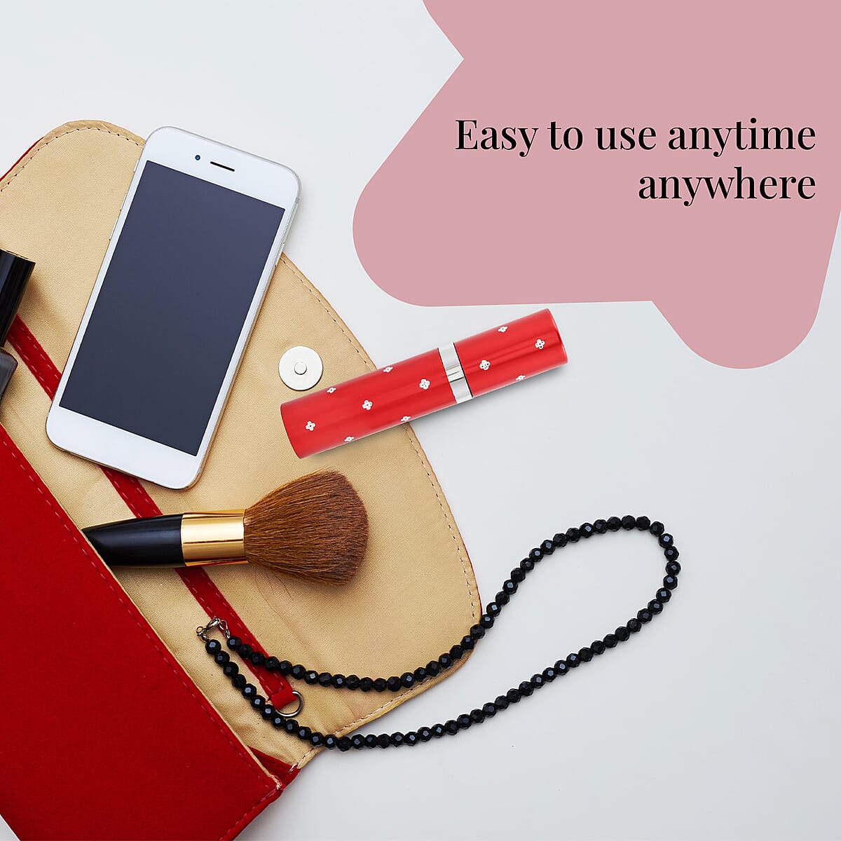 Closeout Lipstick Stun Gun For Self Defence With High Power LED Flashlight, Rechargeable Stun Gun With 3 Level Setting, Waterproof Personal Safety Tool -Red image number 3