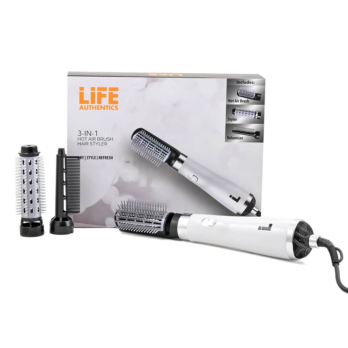 Closeout Life Authentics 3 -IN- 1 Hot Air Brush Hair Styler image number 0