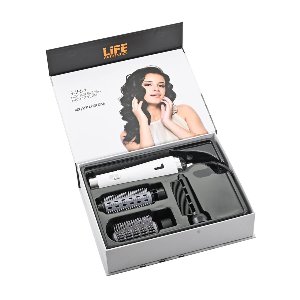 Closeout Life Authentics 3 -IN- 1 Hot Air Brush Hair Styler image number 1