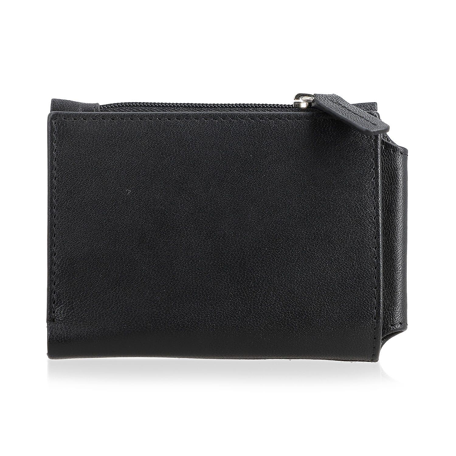 Black Genuine Leather Shoulder Bag and Wallet