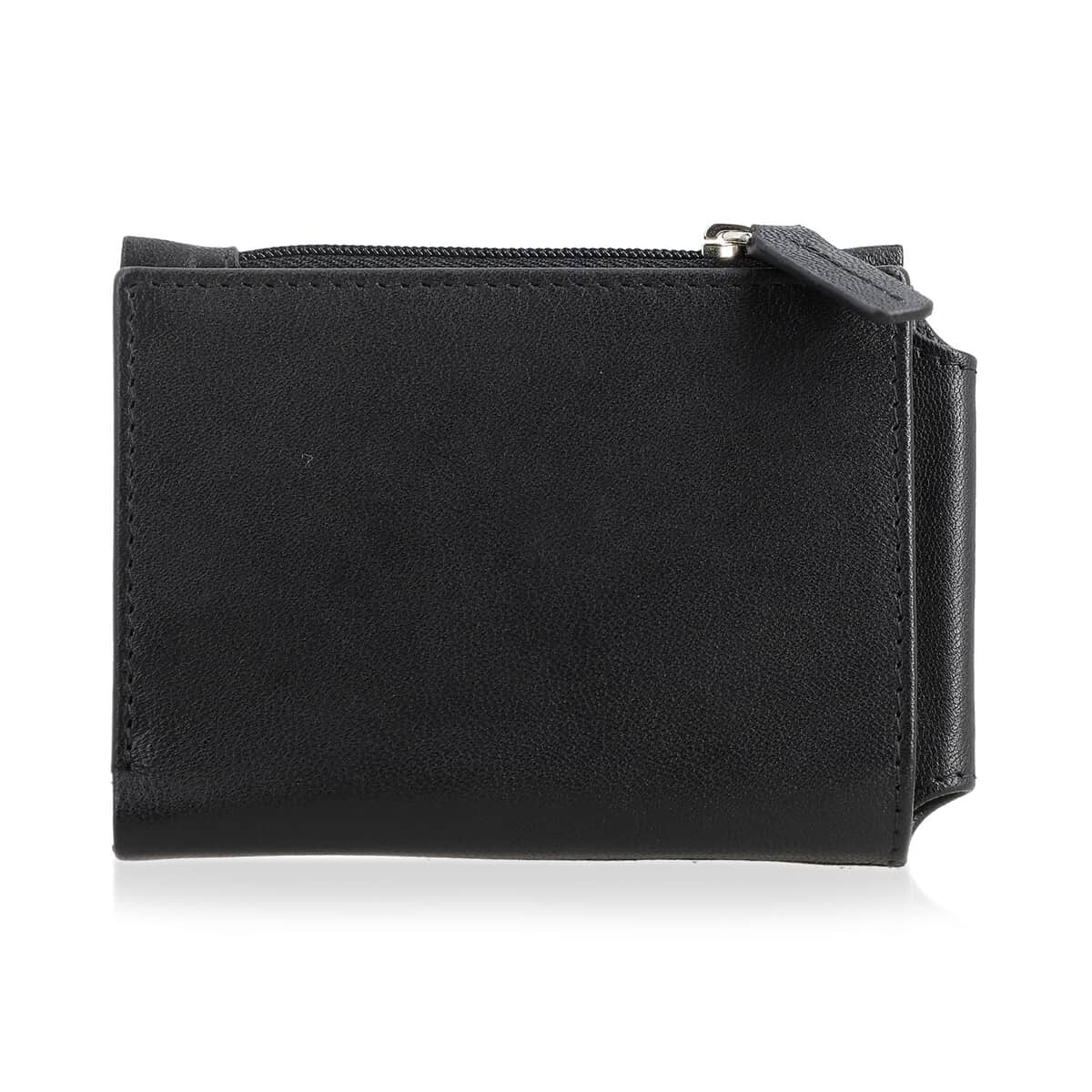 100% Genuine leather shoulder  bag DIMENSION-  BAG - 13.38 L x 13.77 H x 3.54 W inches Wallet Size -L(4.5)X H(3.34)X W(0.7) in COLOR: Black image number 4