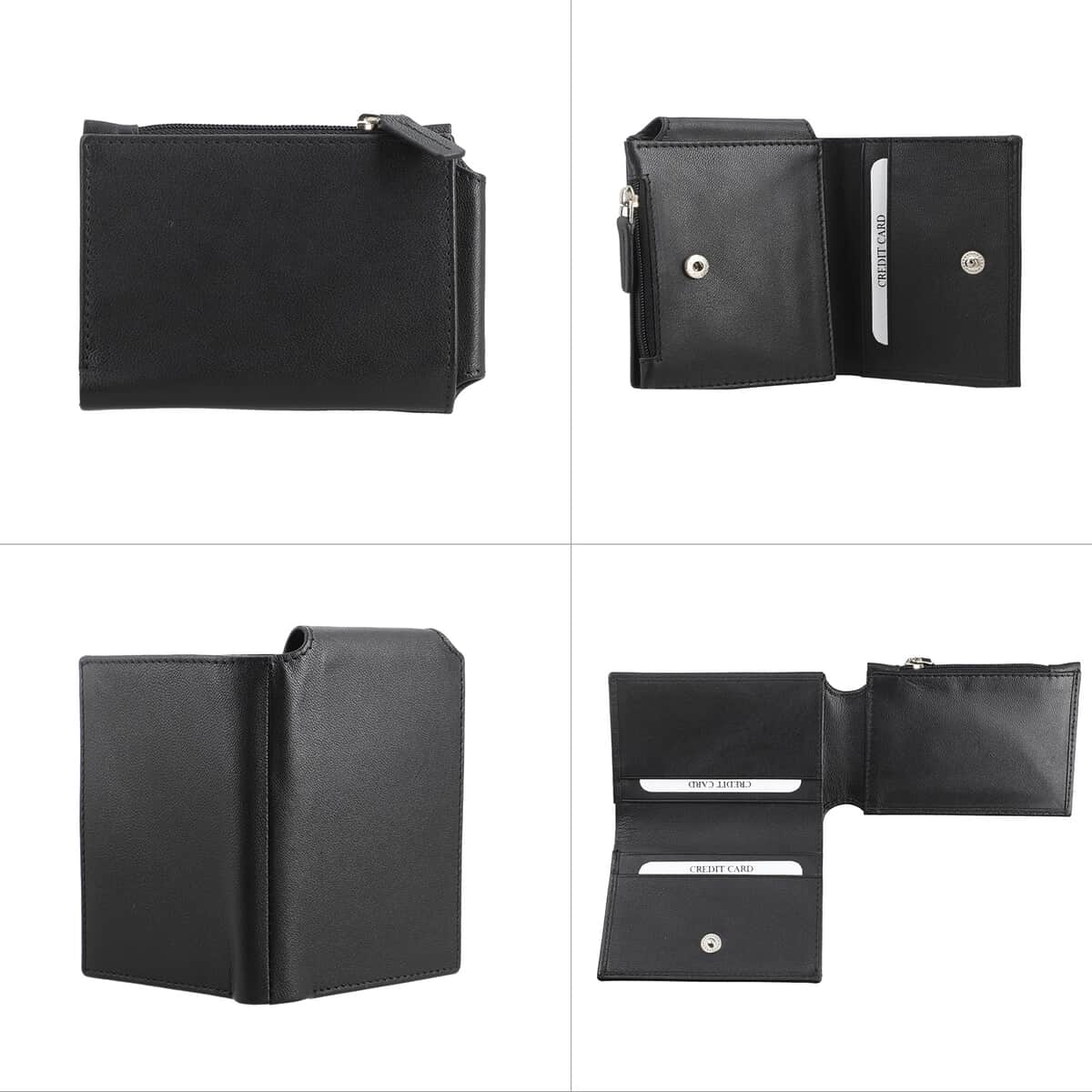 100% Genuine leather shoulder  bag DIMENSION-  BAG - 13.38 L x 13.77 H x 3.54 W inches Wallet Size -L(4.5)X H(3.34)X W(0.7) in COLOR: Black image number 6