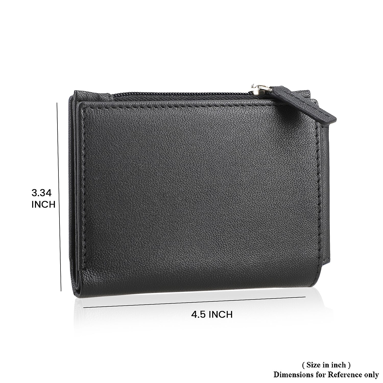 Black Genuine Leather Shoulder Bag and Wallet