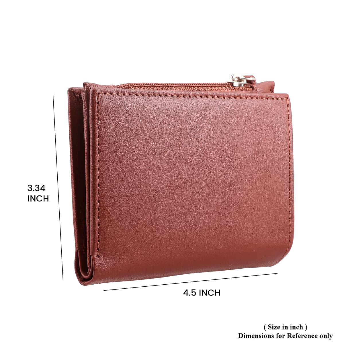 Wine Red Genuine Leather Shoulder Bag and Wallet image number 8