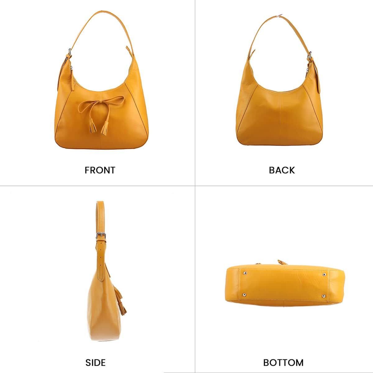 Mustard Genuine Leather Shoulder Bag and Wallet image number 3