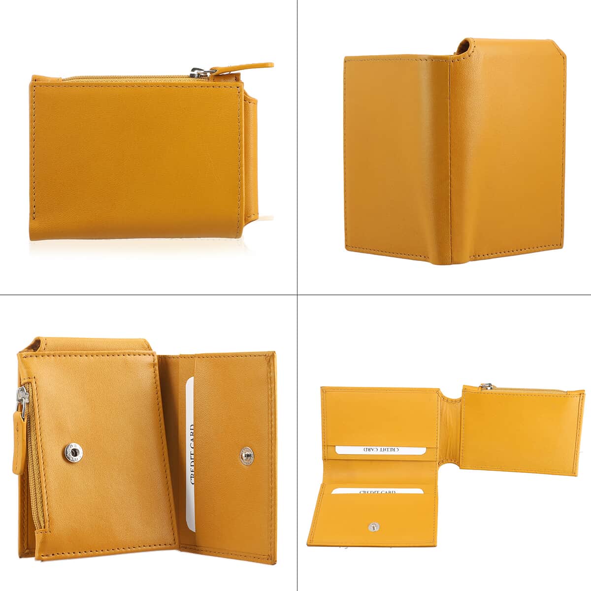 Mustard Genuine Leather Shoulder Bag and Wallet image number 6