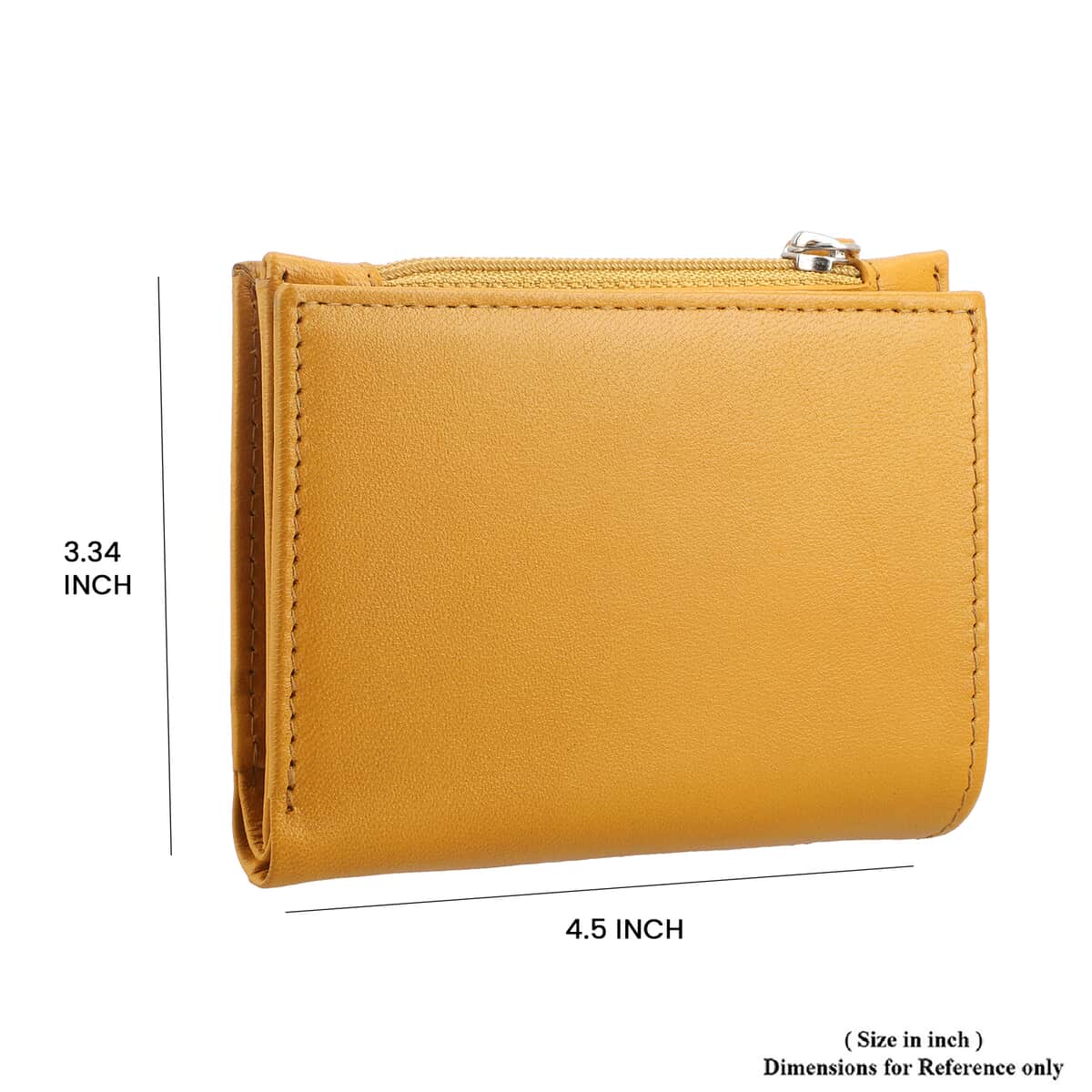 Mustard Genuine Leather Shoulder Bag and Wallet image number 8