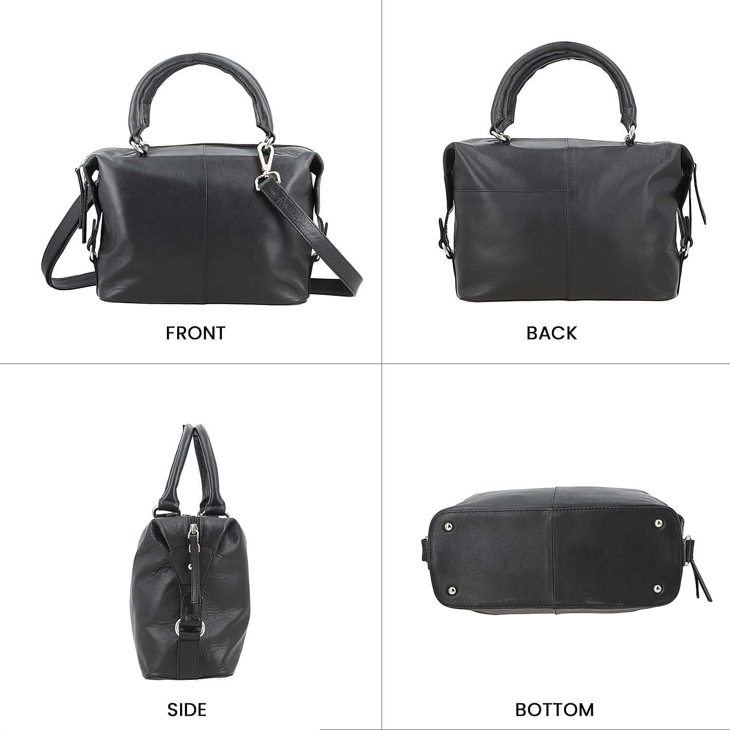 Black Genuine Leather Shoulder Bag