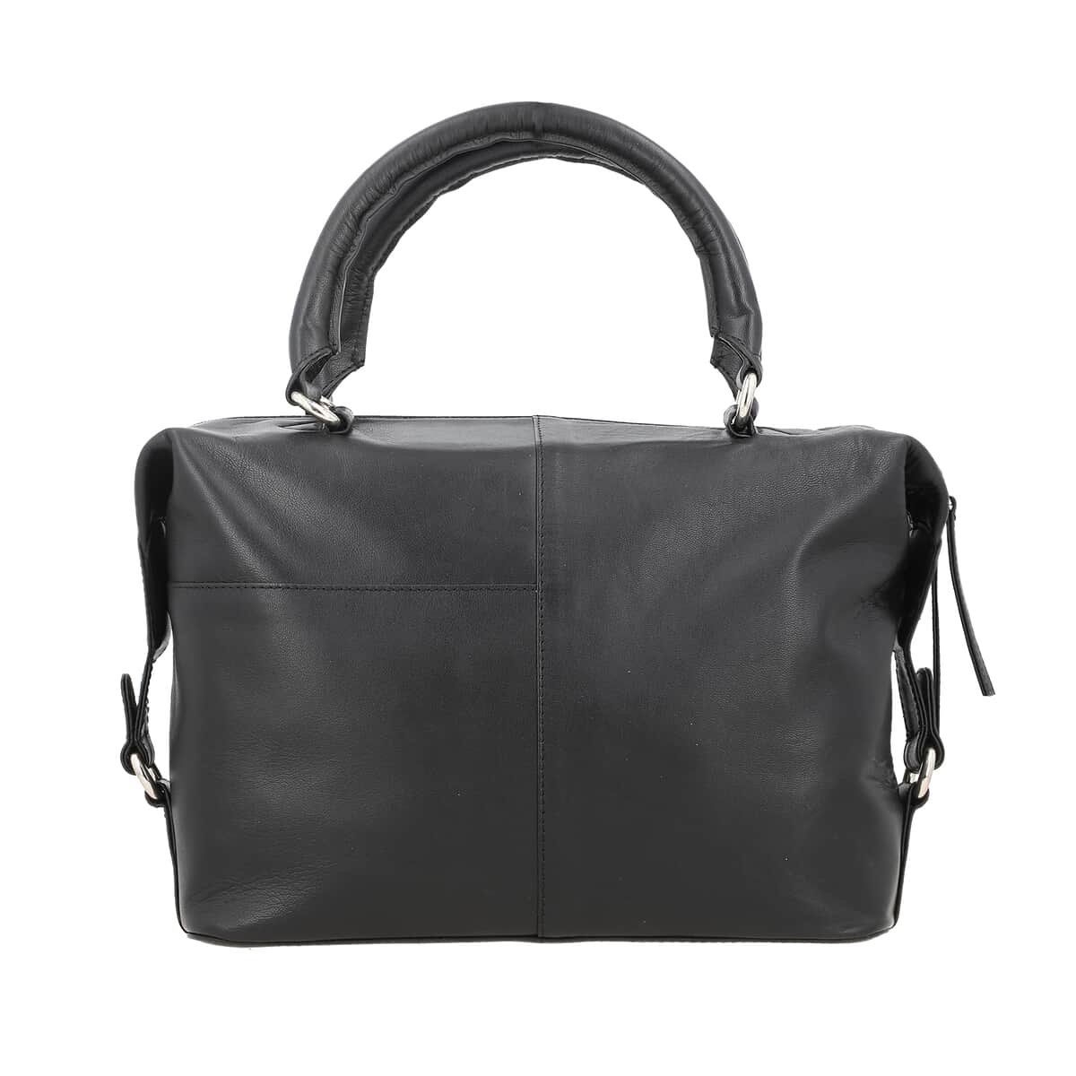 100% Genuine leather shoulder  bag Size- 10.6L x 7.67H x 4.33W inches COLOR: Black image number 5