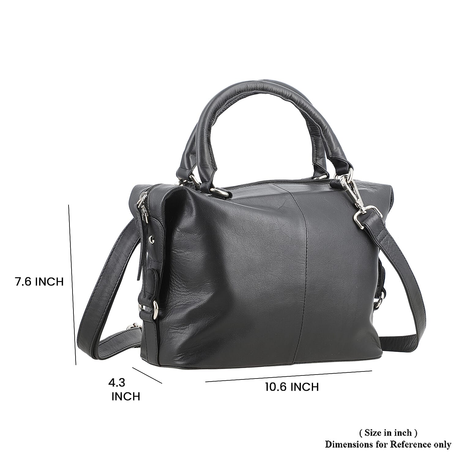 Black Genuine Leather Shoulder Bag